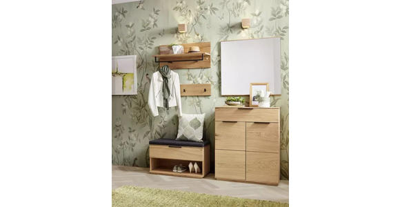 GARDEROBE 190/202/38 cm  - Eichefarben/Anthrazit, Natur, Holz/Textil (190/202/38cm) - Linea Natura