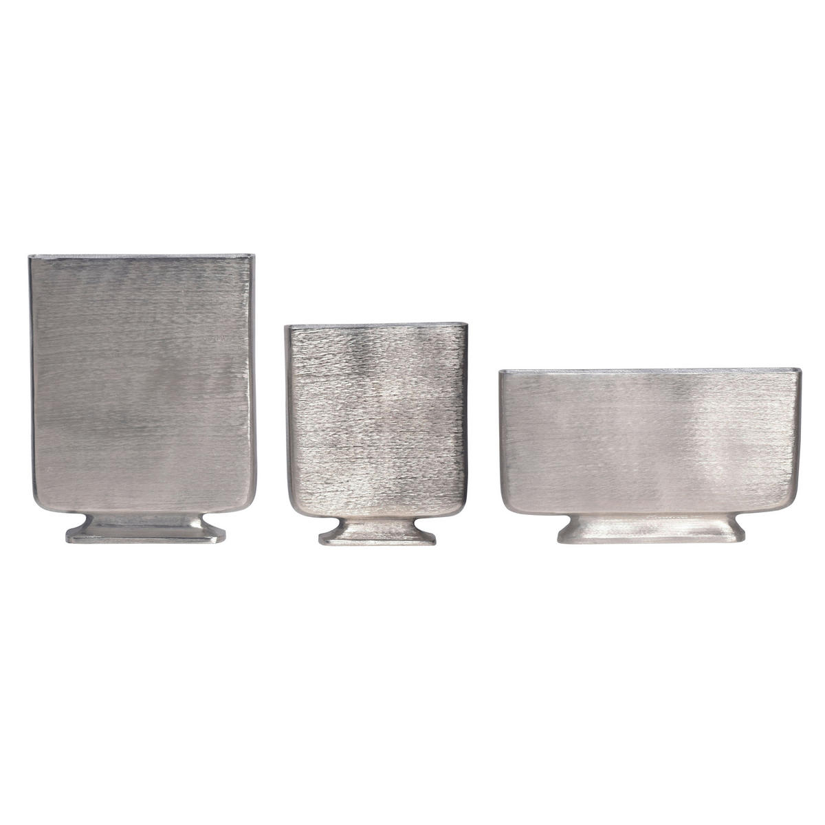 DEKOVASE  - Silberfarben, Design, Metall (26/33/4cm) - Livetastic