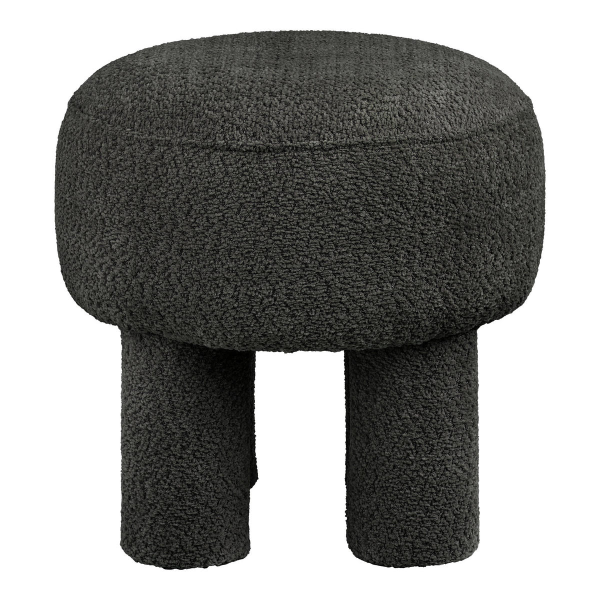 HOCKER in Textil Dunkelgrau  - Dunkelgrau, Basics, Holzwerkstoff/Textil (43/43/43cm)