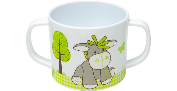 KINDERBECHER - Weiß/Grün, Trend, Kunststoff (7,5/10cm) - My Baby Lou