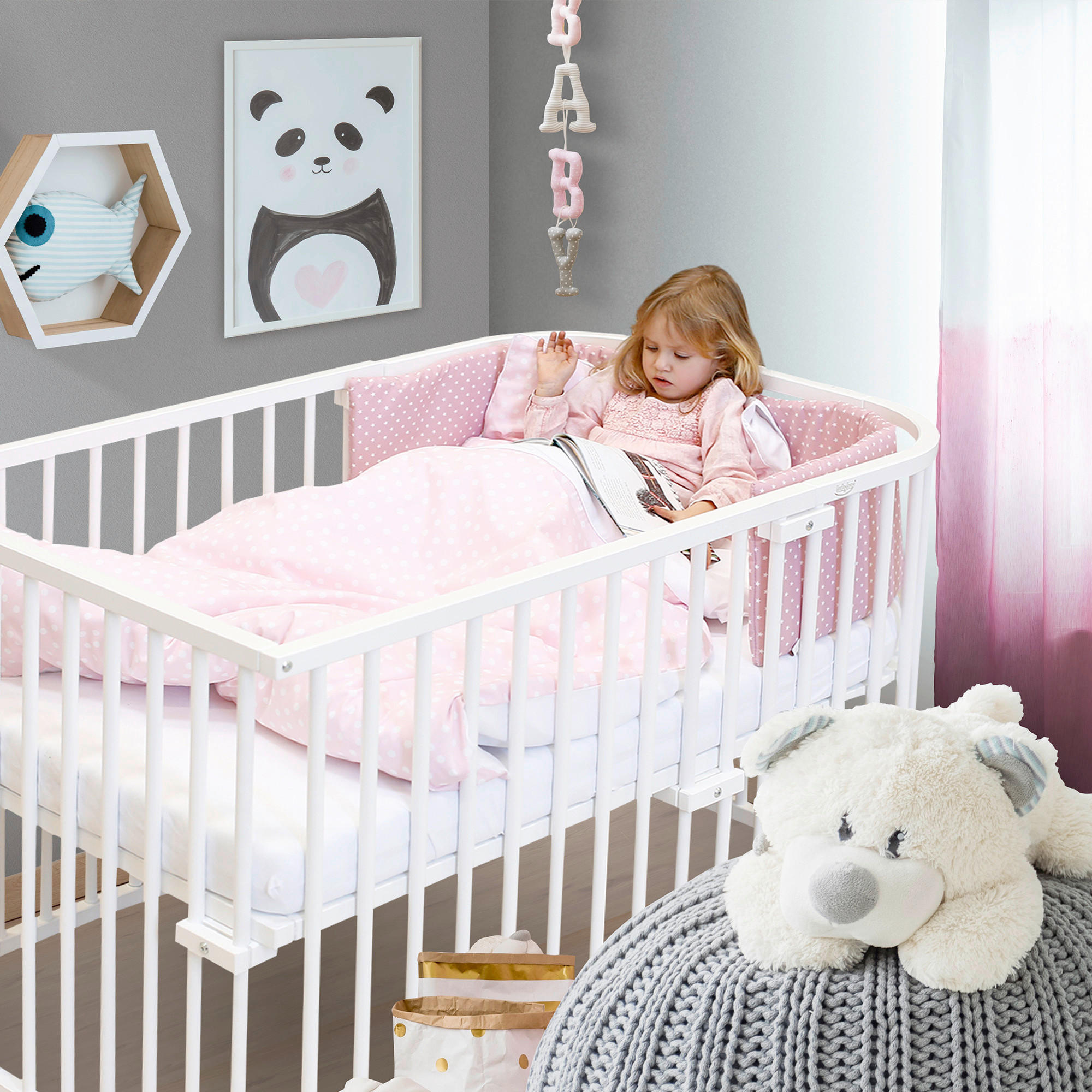 GITTERBETT  95/94/79 cm   - Buchefarben/Naturfarben, Basics, Holz (95/94/79cm) - Babybay