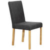 STUHL Webstoff Schwarz, Eichefarben Eiche vollmassiv  - Eichefarben/Schwarz, KONVENTIONELL, Holz/Textil (47/94/59cm) - Linea Natura