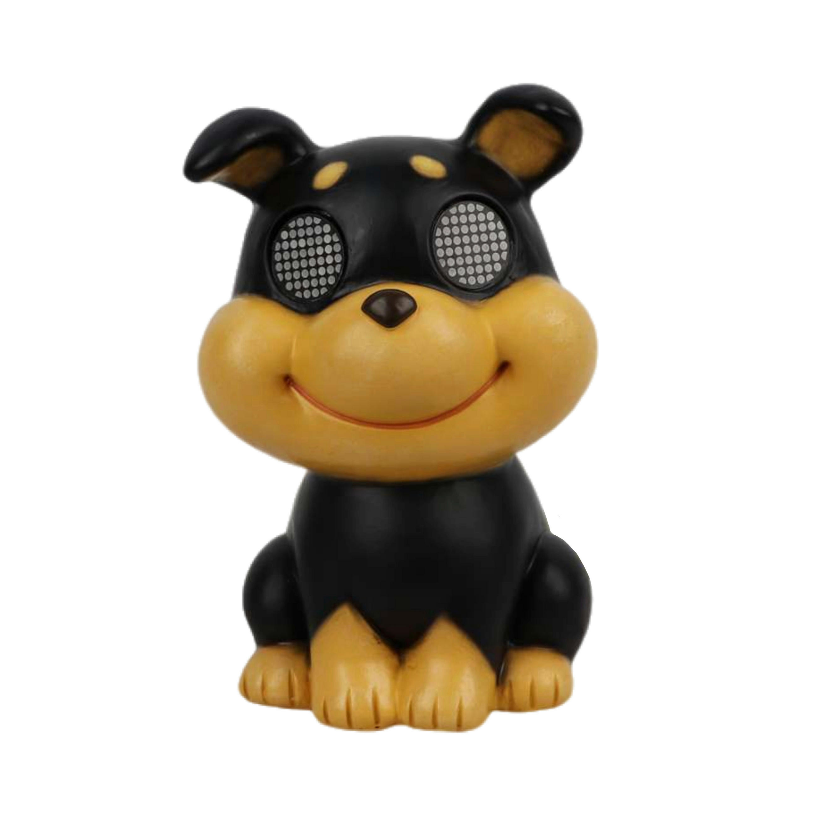 CÂINE DECORATIV - galben/negru, Lifestyle, plastic (16/25/16,5cm)