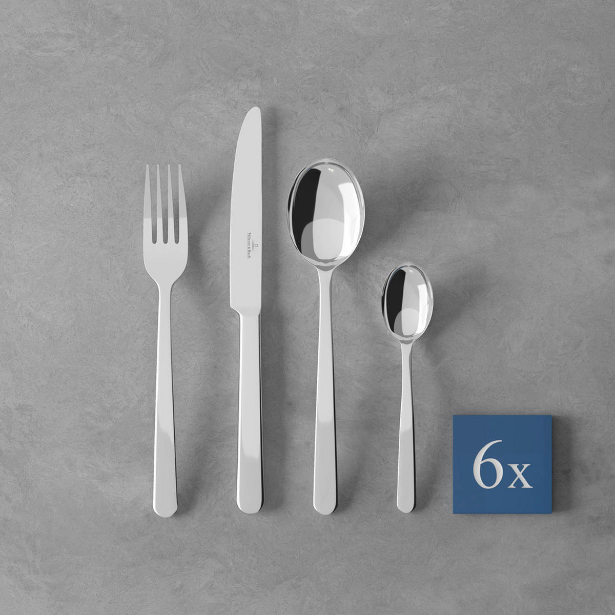 BESTECKSET Louis 24-teilig Edelstahl  - Edelstahlfarben, KONVENTIONELL, Metall - Villeroy & Boch