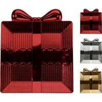 TÁNYÉR 33 cm  - piros/aranyszínű, Basics, műanyag (33cm)