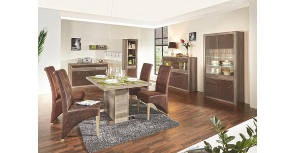 Ausziehtisch Kashmir 160 Az - Eichefarben/Weiß, MODERN, Holzwerkstoff (160/76/90cm) - James Wood