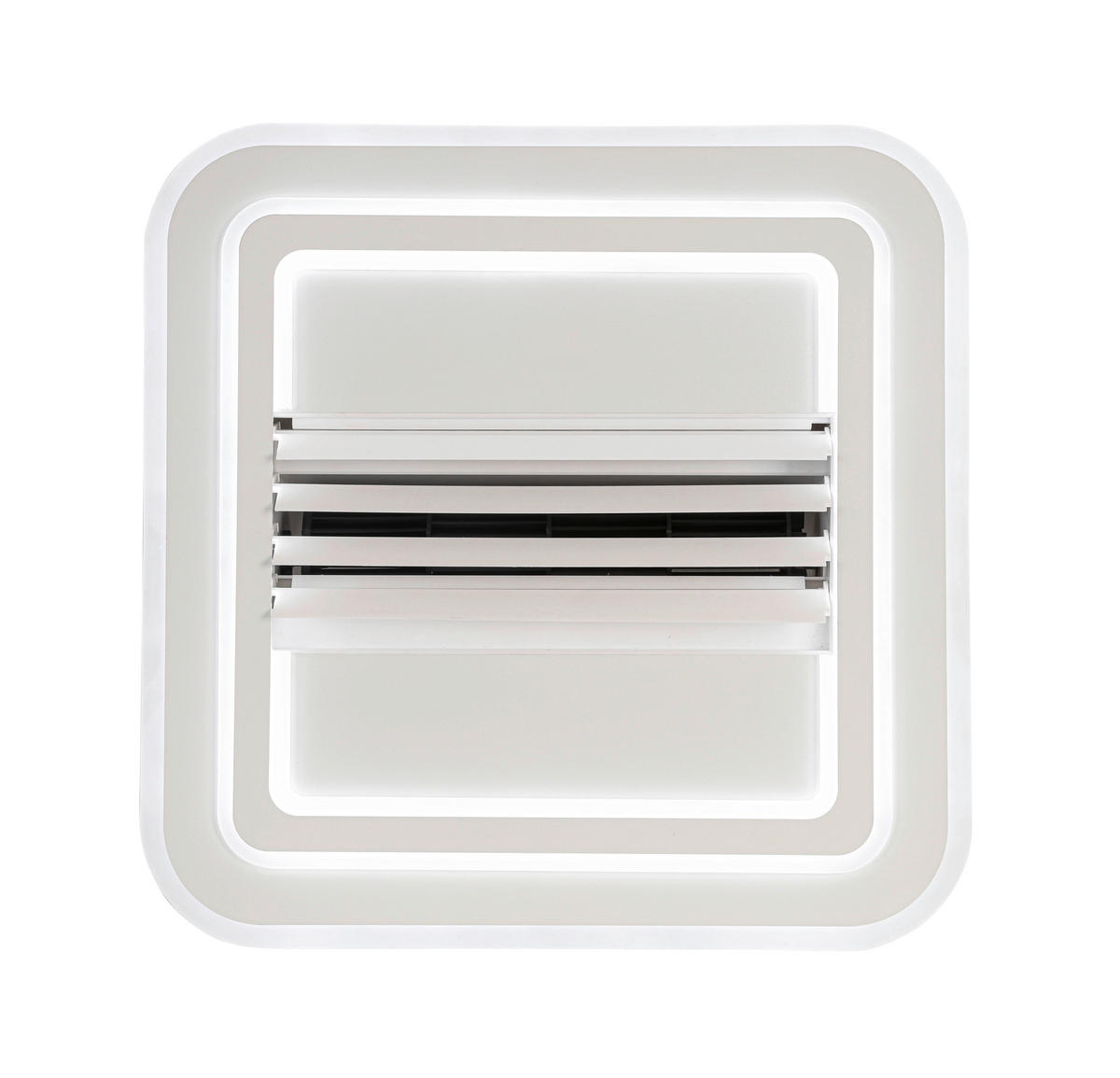 STROPNÝ VENTILÁTOR, 50/50/16 cm - čierna/biela, Basics, kov/plast (50/50/16cm) - Mican