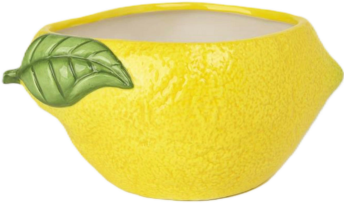 ÜBERTOPF   - Gelb/Grün, LIFESTYLE, Keramik (21,4/9,7/14,4cm)