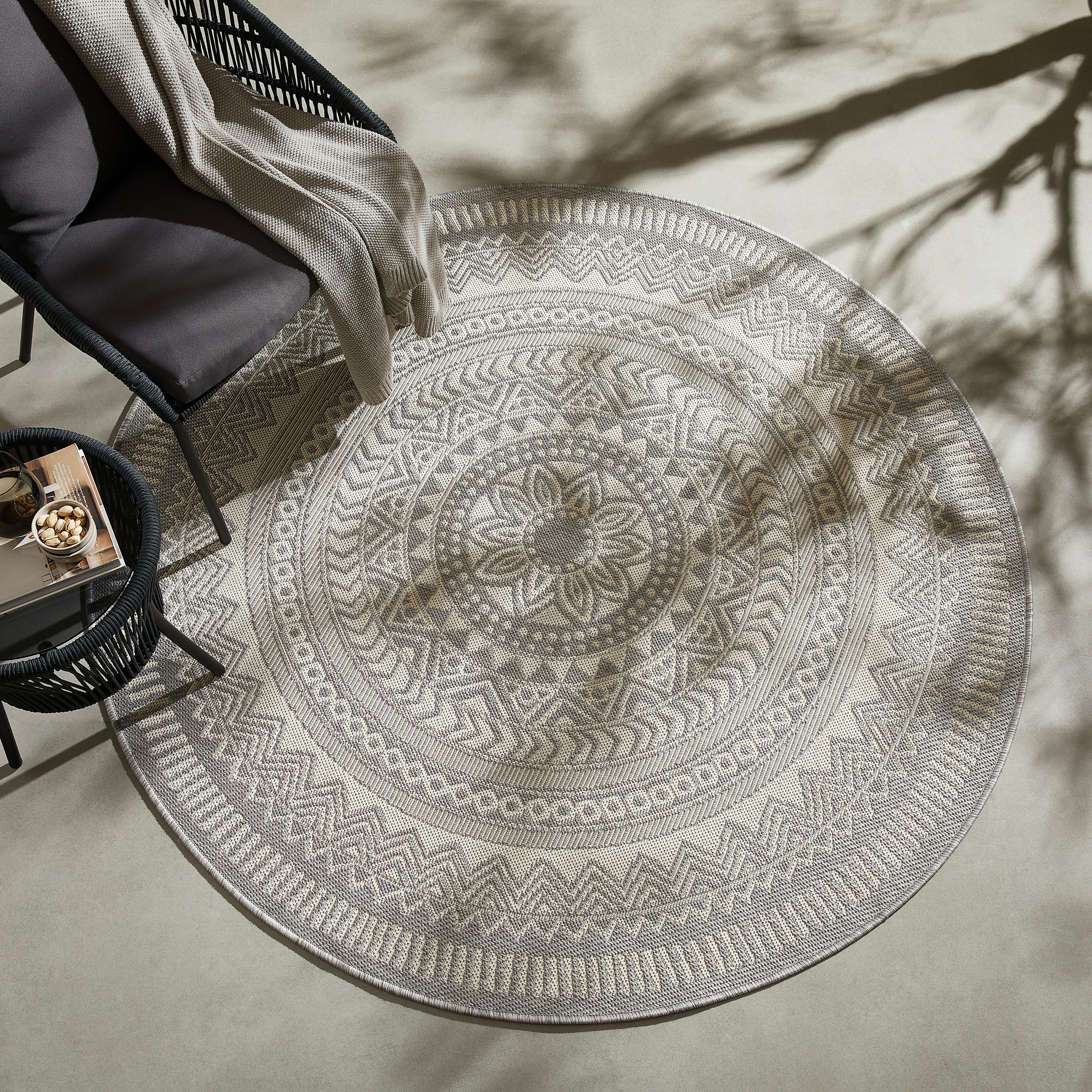 UTOMHUSMATTA 120 cm Skara  - grå, Natur, textil (120cm) - Novel