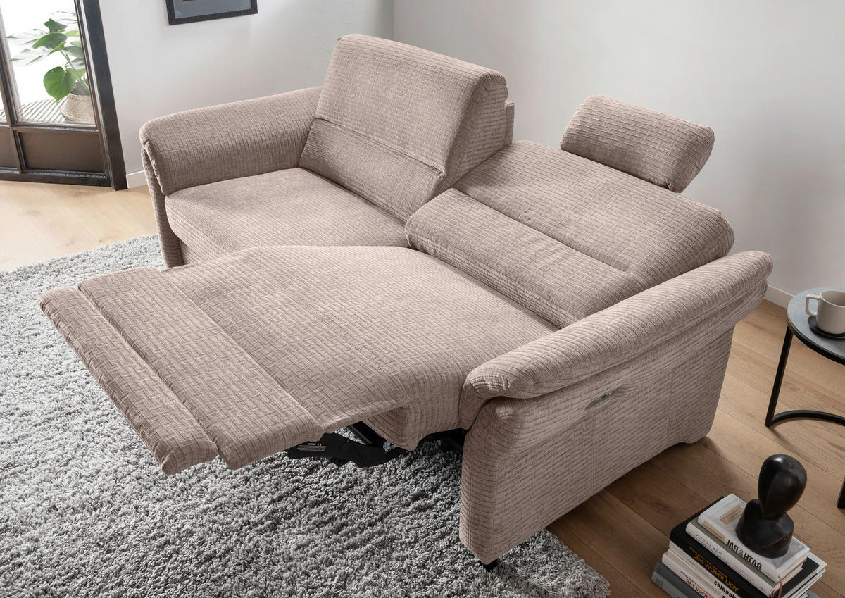 3-SITZER-SOFA in Mikrofaser Beige  - Beige/Schwarz, Modern, Holz/Textil (192/90/89cm) - Livetastic