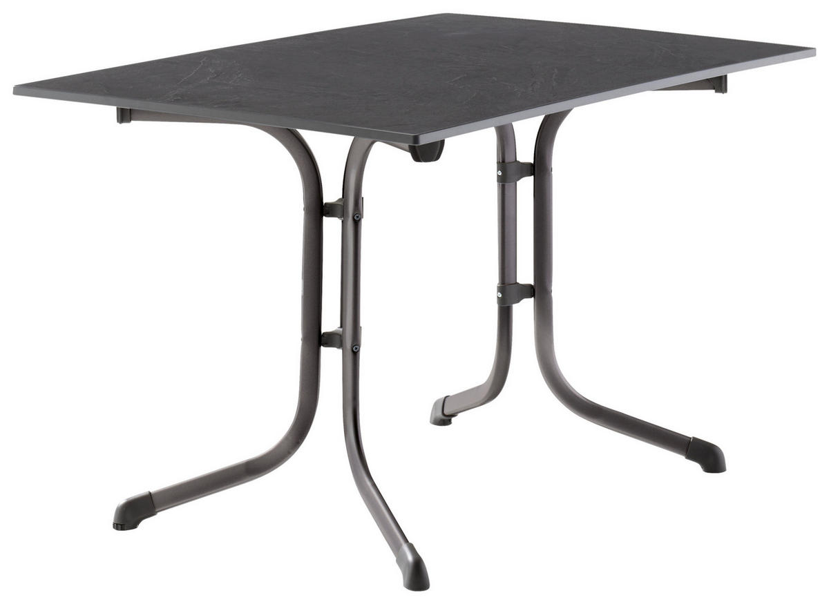 GARTENTISCH Holzwerkstoff Anthrazit, Grau rechteckig  - Anthrazit/Grau, MODERN, Holzwerkstoff/Metall (120/80/73cm) - Sieger