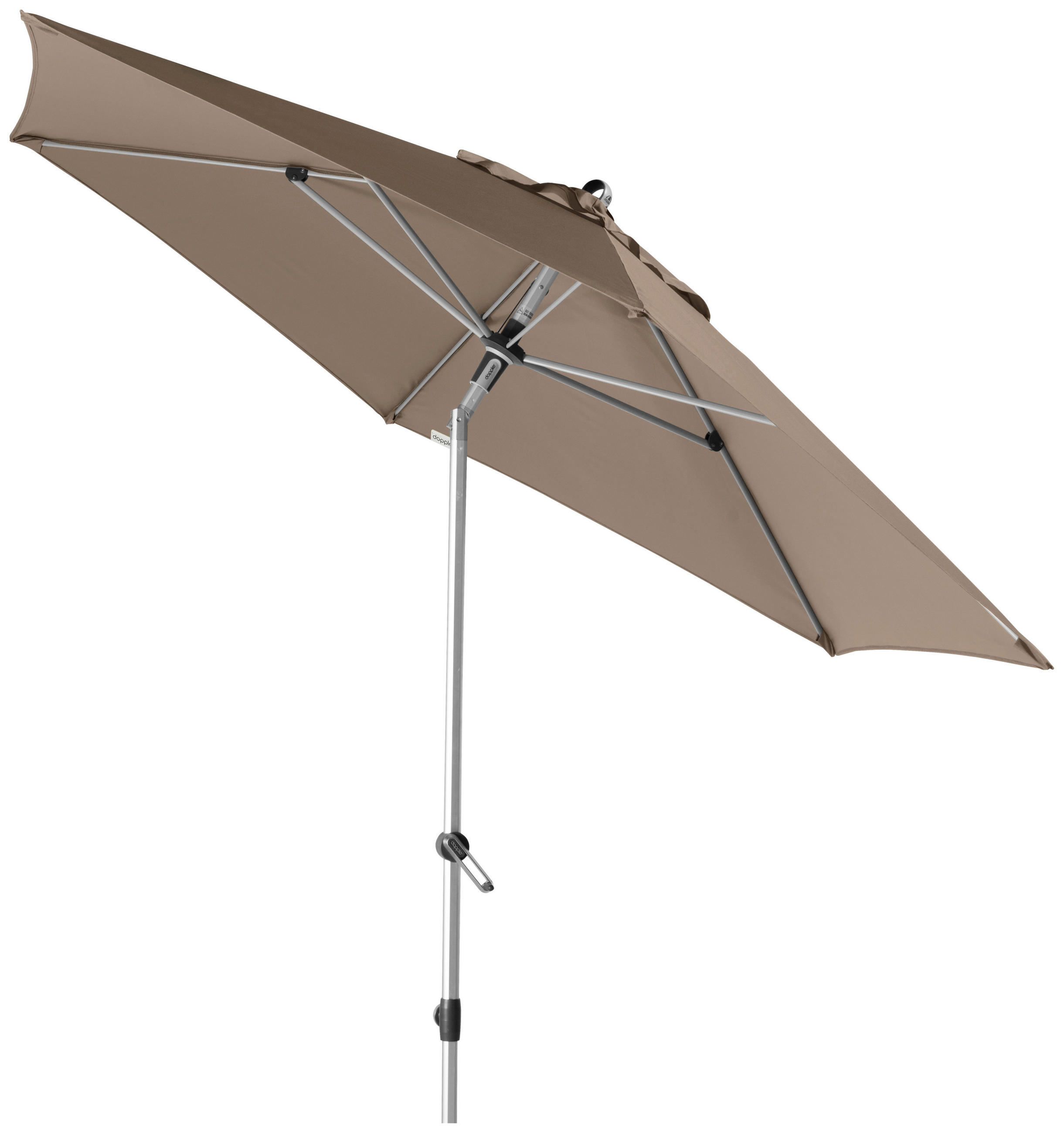 SONNENSCHIRM 280 cm Greige  - Greige/Silberfarben, Basics, Textil/Metall (280/280cm) - Doppler