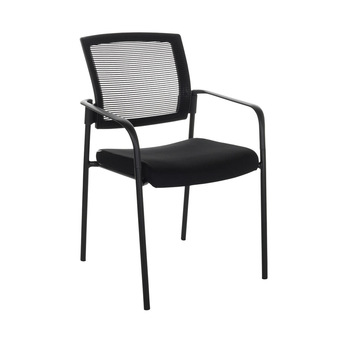 BESÖKSSTOL  i nätklädsel, flatväv svart  - svart, Basics, metall/textil (51/126/61cm) - MID.YOU