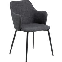 ŽIDLE S PODRUČKAMI, plochá tkanina, tmavě šedá - černá/tmavě šedá, Moderní, kov/textil (54,5/84,5/60cm) - MID.YOU