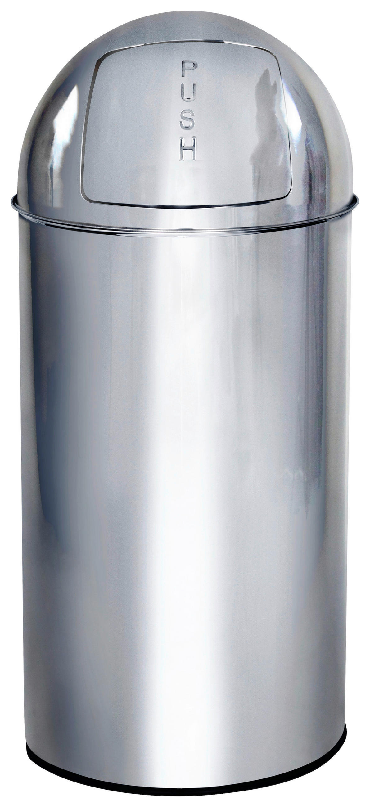ABFALLSAMMLER 35 L  - Chromfarben/Schwarz, Basics, Kunststoff/Metall (30/66/30cm) - MID.YOU
