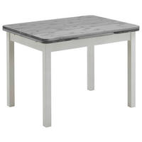 ESSTISCH Grau, Weiß rechteckig  ausziehbar, in verschiedenen Größen erhältlich  - Weiß/Grau, ROMANTIK / LANDHAUS, Holz (104-154/77/74cm) - Boxxx