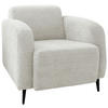 SESSEL in Velours Weiss  - Weiss/Schwarz, Modern, Textil/Metall (85/76/90cm) - Livetastic