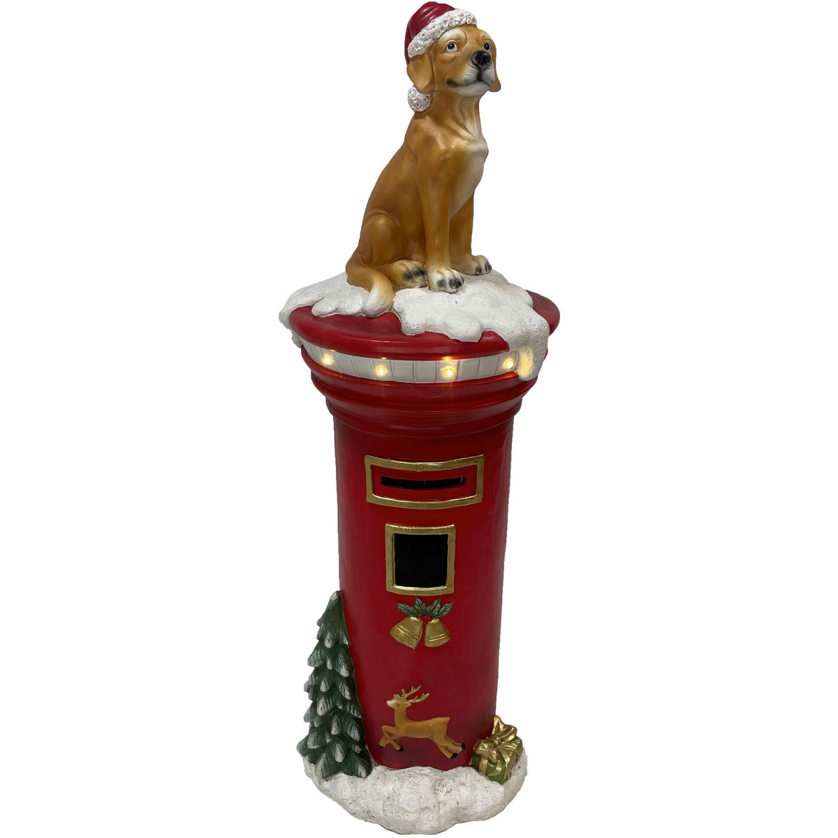 WEIHNACHTSFIGUR  - Rot/Goldfarben, LIFESTYLE, Stein (30/88/30cm) - X-Mas