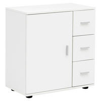 UNTERSCHRANK in   - Weiss/Silberfarben, Basics, Holzwerkstoff/Kunststoff (60/65,5/33cm) - MID.YOU