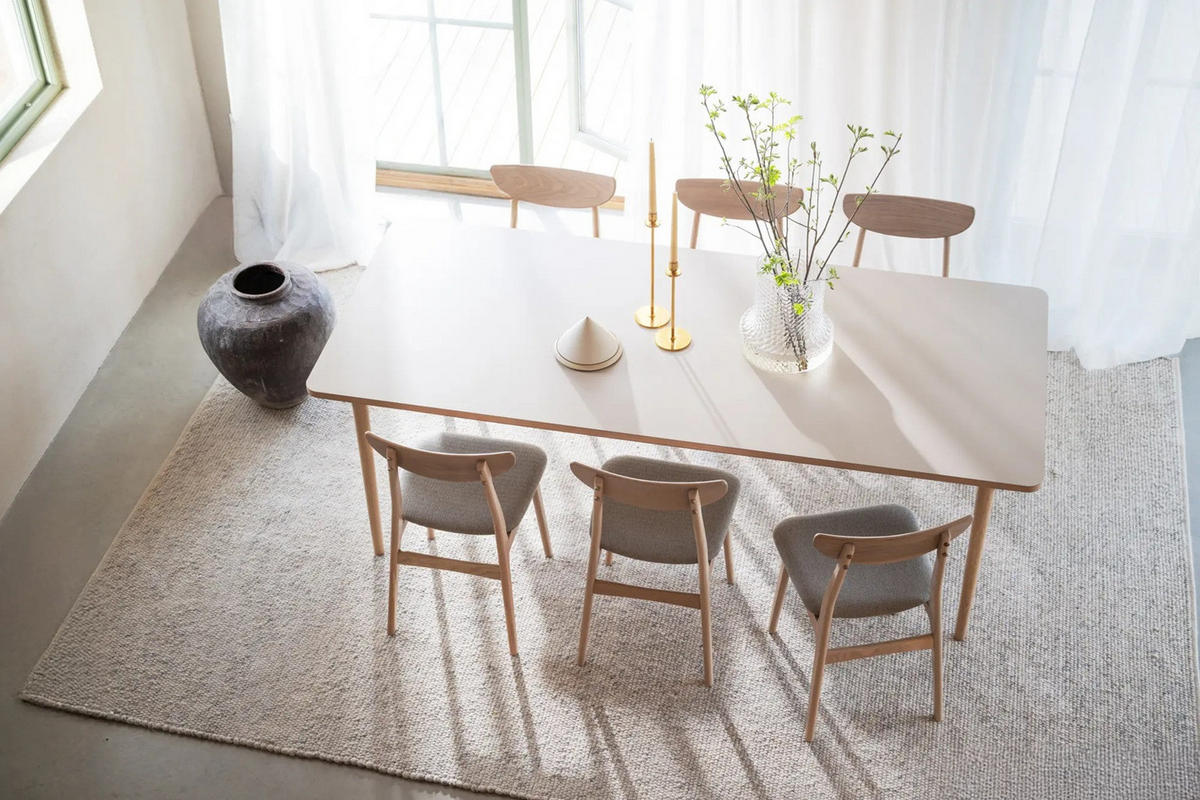 MATBORD beige, ek Bianco rektangulär  utdragbar, finns i olika storlekar, finns i olika trädekorer  - beige/ek Bianco, Klassisk, trä (220/95/75cm) - Rowico