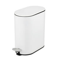 TRETEIMER Collungo 5 L  - Schwarz/Weiß, Basics, Kunststoff/Metall (14/28,5/29cm) - Wenko