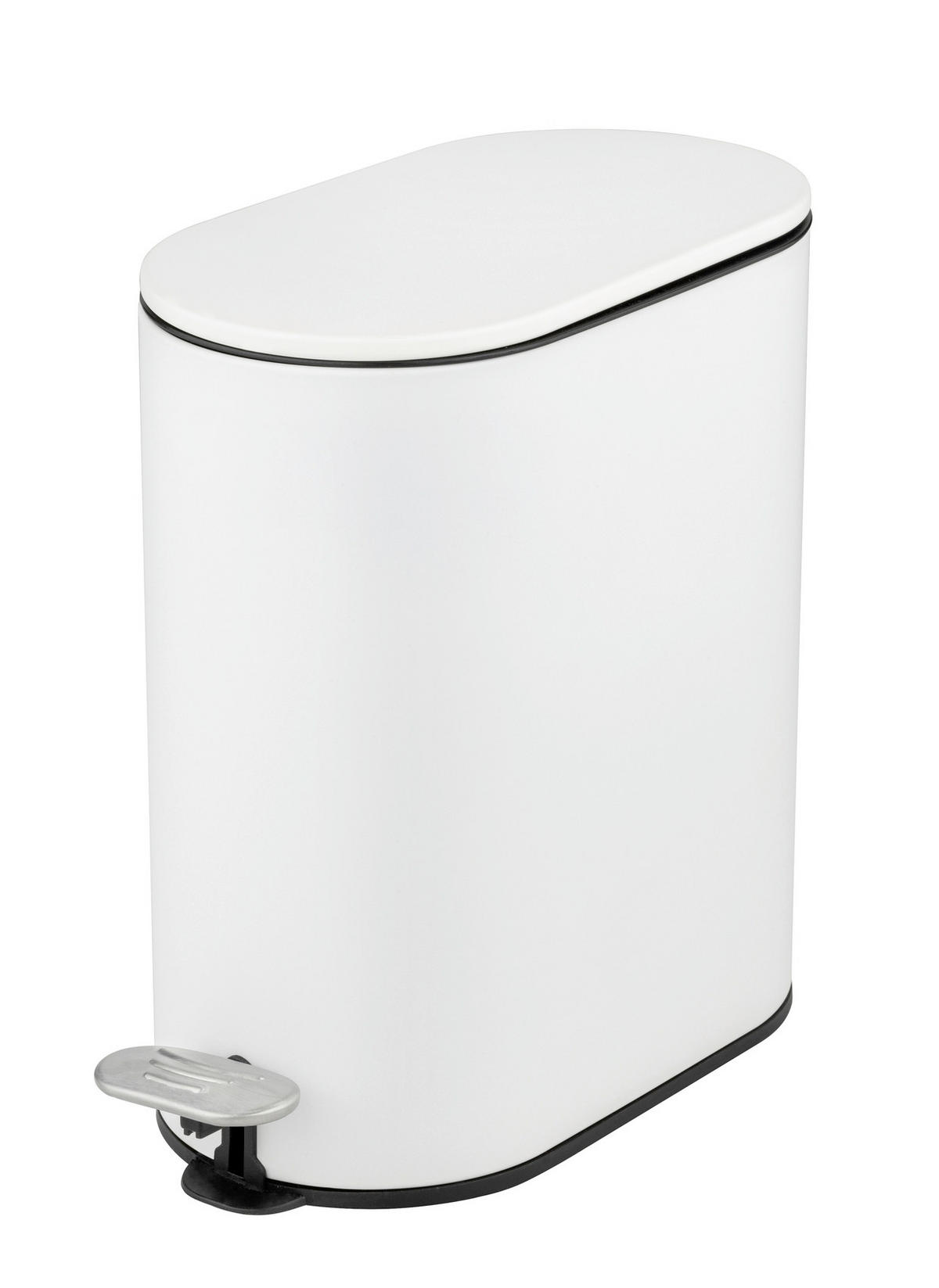 TRETEIMER Collungo 5 L  - Schwarz/Weiß, Basics, Kunststoff/Metall (14/28,5/29cm) - Wenko