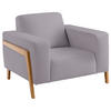 SESSEL in Struktur Flieder  - Eichefarben/Flieder, Design, Holz/Textil (105/84/96cm) - Stylife