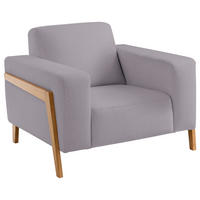 SESSEL in Struktur Flieder  - Eichefarben/Flieder, Design, Holz/Textil (105/84/96cm) - Stylife