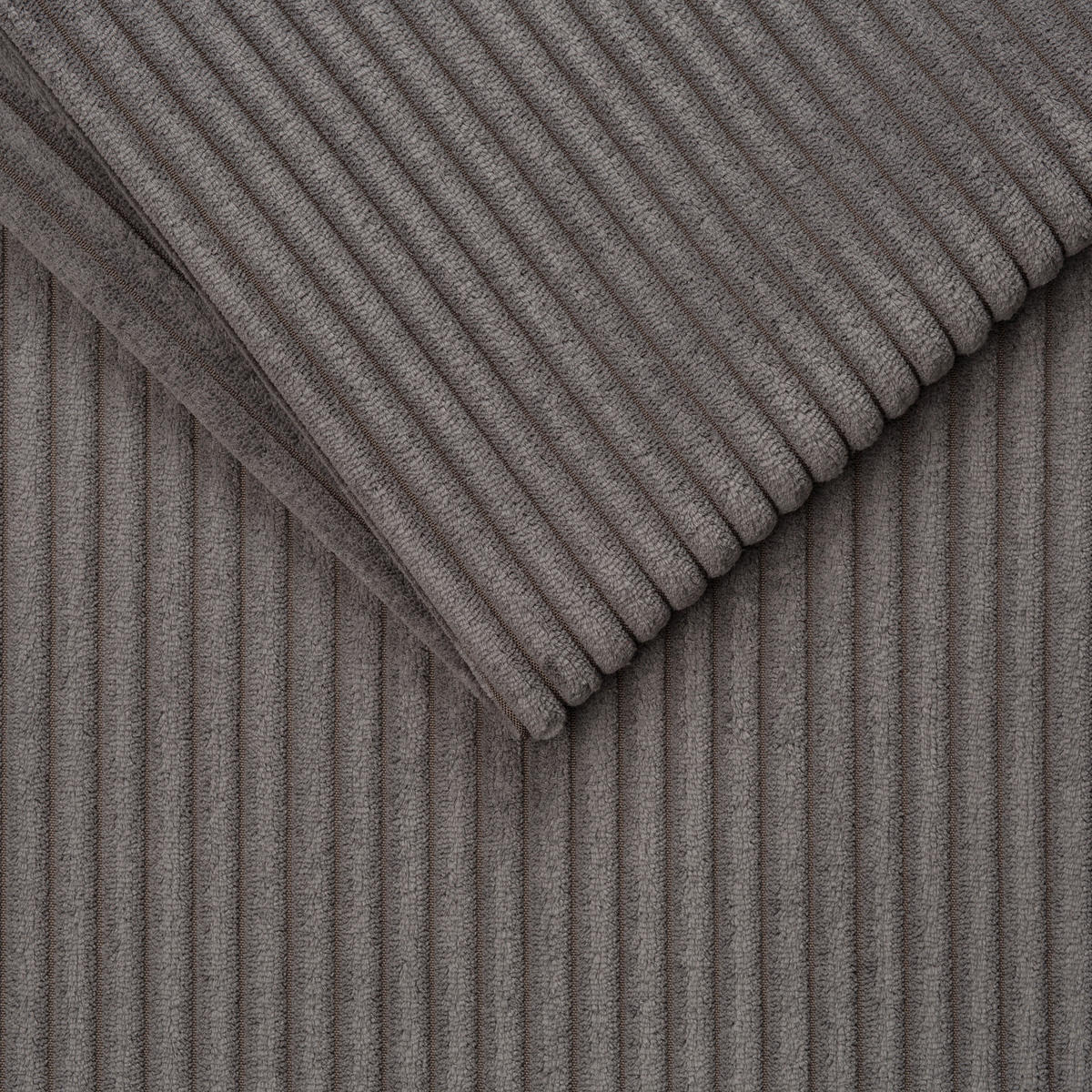ECKSOFA Cord Dunkelgrau  - Dunkelgrau/Schwarz, Modern, Kunststoff/Textil (300/180cm) - Carryhome