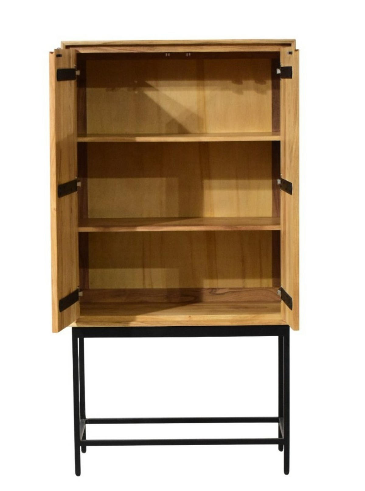HIGHBOARD  in 80/150/40 cm  - Schwarz/Akaziefarben, KONVENTIONELL, Holz/Metall (80/150/40cm) - Livetastic
