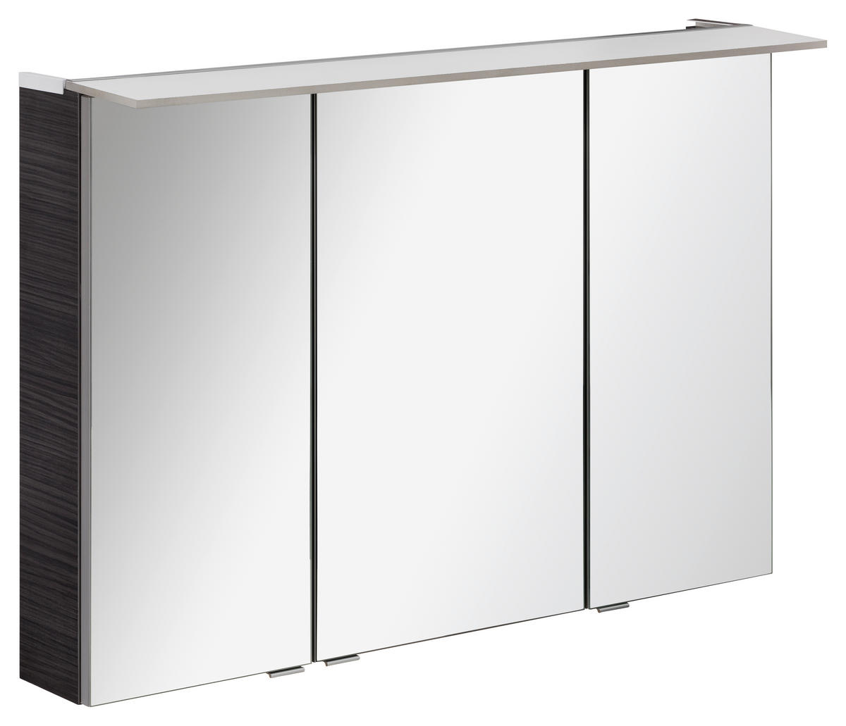 SPIEGELSCHRANK 100/69,5/23,5 cm  - Dunkelbraun/Silberfarben, MODERN, Glas/Holzwerkstoff (100/69,5/23,5cm) - MID.YOU