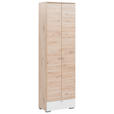 GARDEROBENSCHRANK 60/200/34 cm  - Eichefarben/Silberfarben, Design, Holzwerkstoff/Metall (60/200/34cm) - Moderano