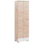 GARDEROBENSCHRANK 60/200/34 cm  - Eichefarben/Silberfarben, Design, Holzwerkstoff/Metall (60/200/34cm) - Moderano