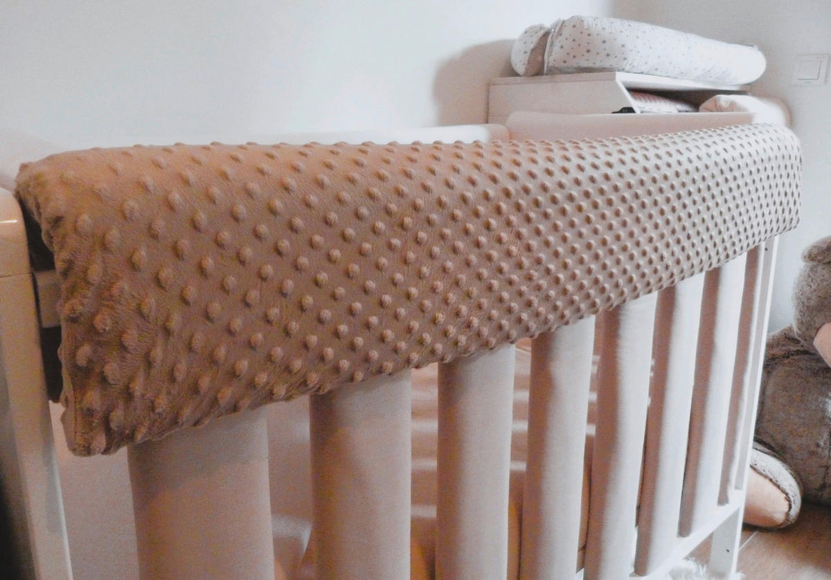 ZAŠTITNA OGRADICA ZA KREVET - bež, Osnovno, tekstil (120cm)