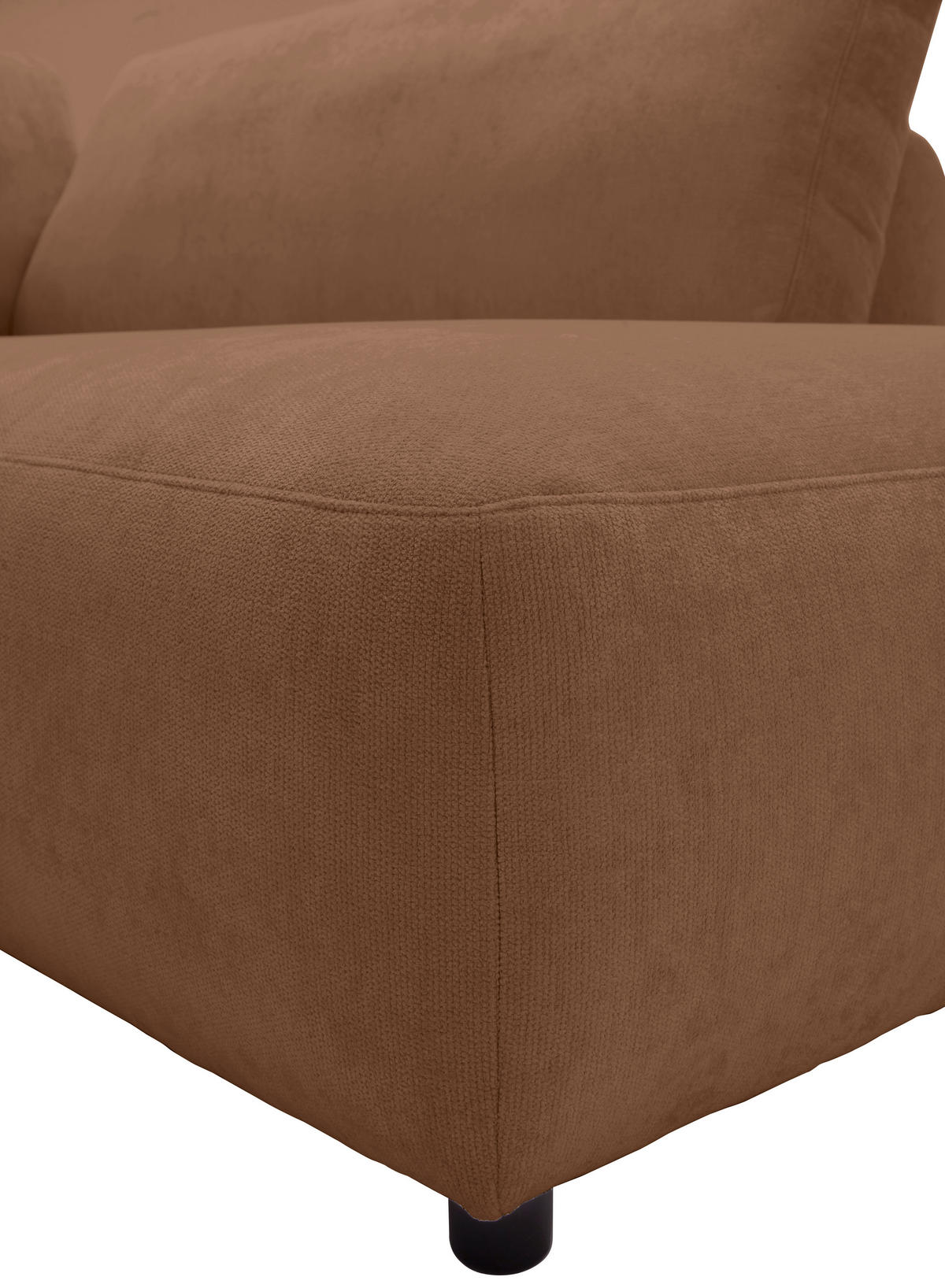 ECKSOFA  in Chenille Braun  307/224 cm  - Schwarz/Braun, KONVENTIONELL, Kunststoff/Textil (307/224cm) - Hom`in