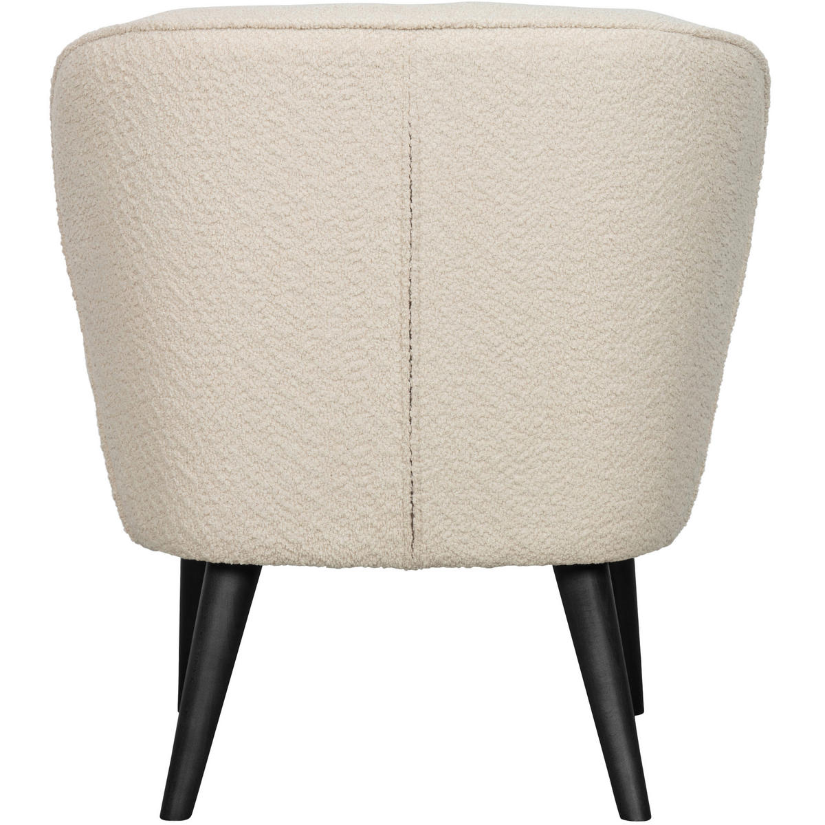 SESSEL in Bouclé Creme  - Creme/Schwarz, Design, Holz/Textil (59/71/70cm) - Livetastic
