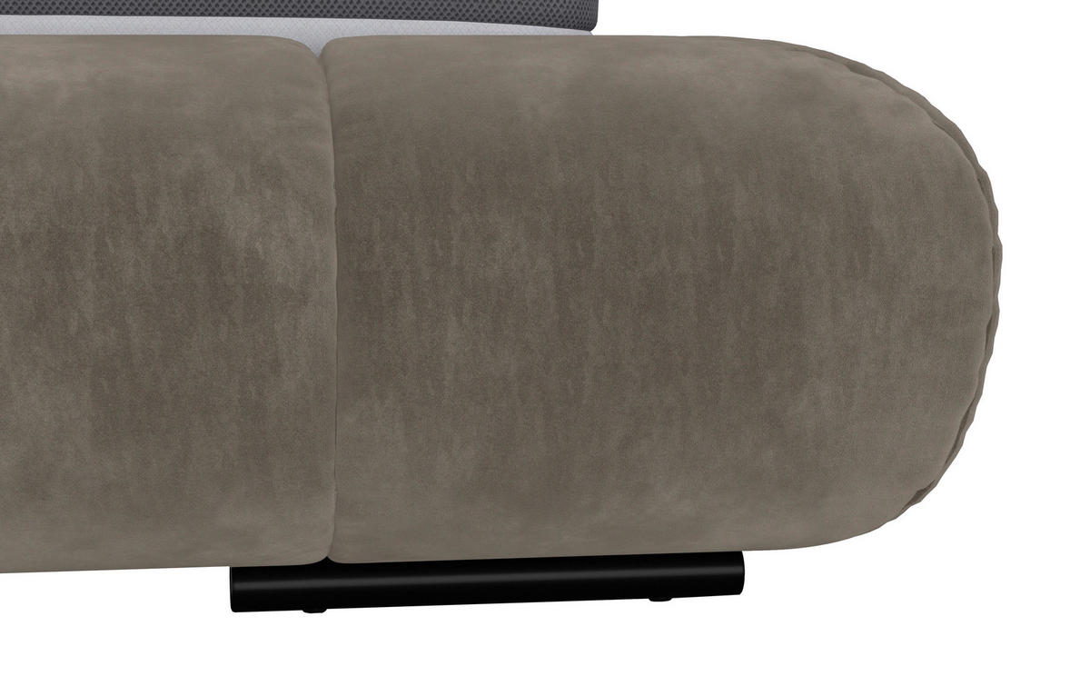 POLSTERBETT 160/200 cm,  in Grau,  - Schwarz/Grau, Design, Textil/Metall (160/200cm) - Belluti