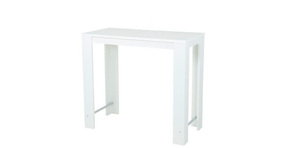 BARTISCH rechteckig Weiß  - Weiß, MODERN, Holzwerkstoff/Metall (120/58/108cm) - Carryhome