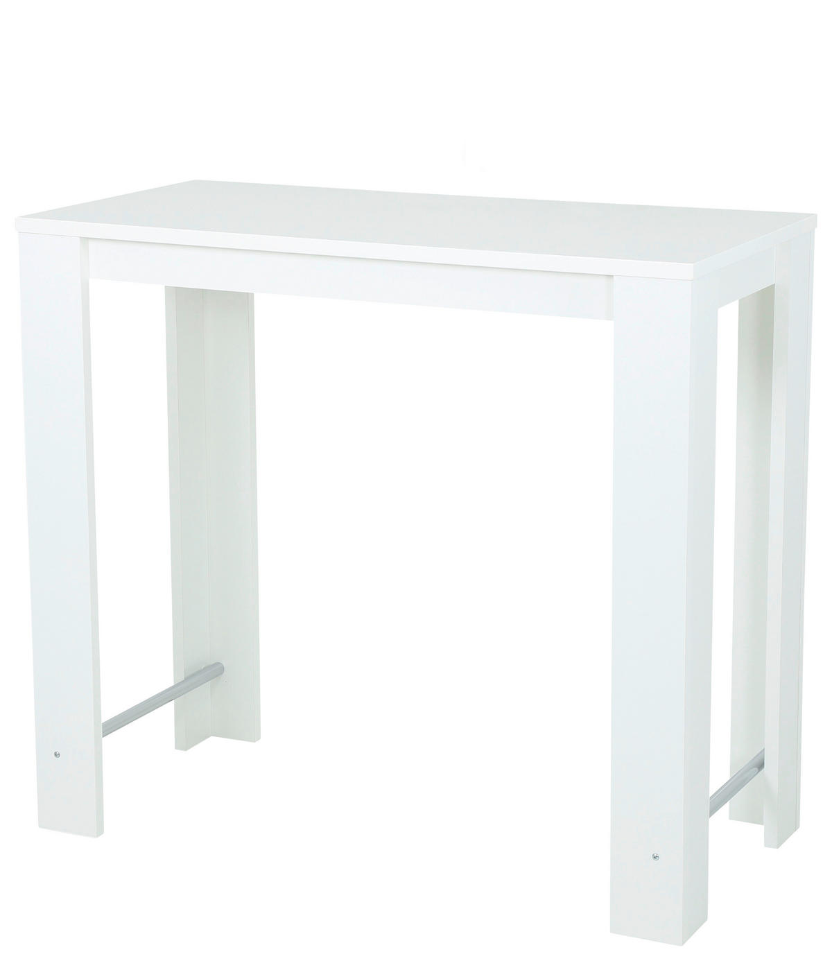 BARTISCH in Metall, Holzwerkstoff 120/58/108 cm   - Weiß, MODERN, Holzwerkstoff/Metall (120/58/108cm) - MID.YOU