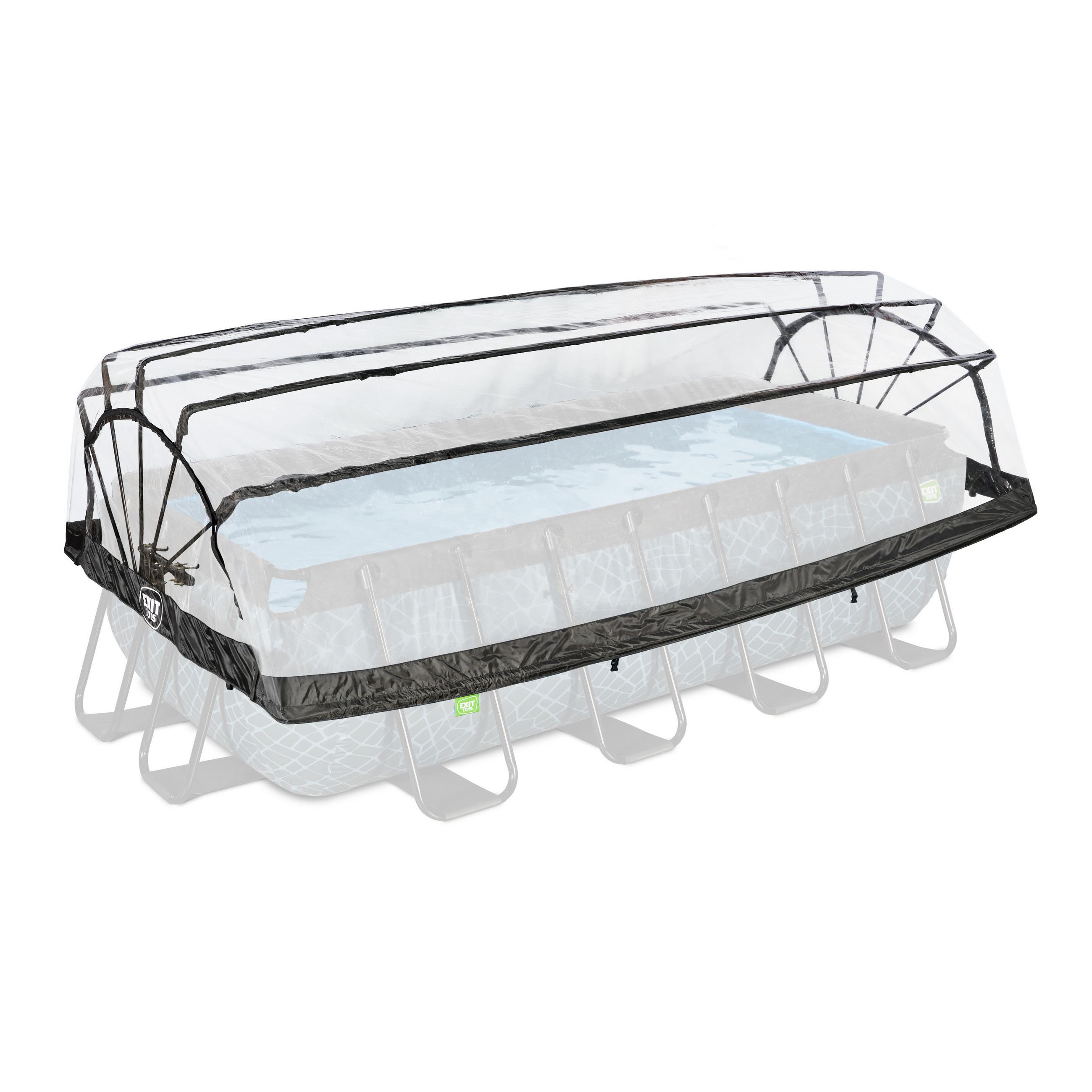 POOLDACH 200/400 cm  - Transparent, KONVENTIONELL, Kunststoff/Metall (200/400cm) - EXIT Toys