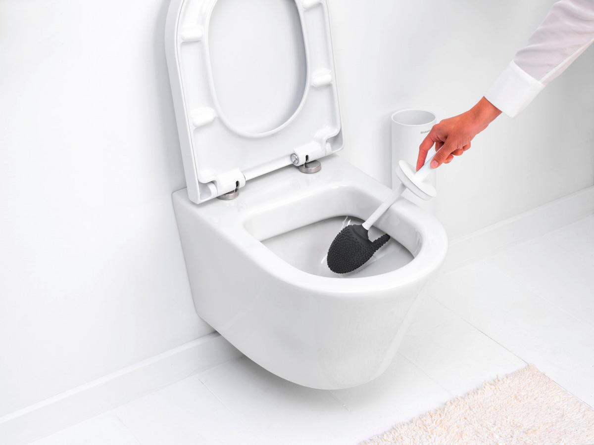 WC GARNITURA SA ČETKOM  bela  metal  - bela, Osnovno, metal/plastika (11/42/9.5cm) - Brabantia