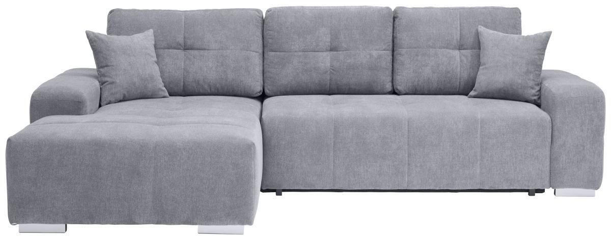 ECKSOFA Blau, Grau Webstoff  - Blau/Silberfarben, KONVENTIONELL, Kunststoff/Textil (194/280cm) - Carryhome