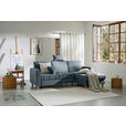 ECKSOFA Blau Flachgewebe  - Blau/Buchefarben, KONVENTIONELL, Holz/Textil (241/166cm) - Carryhome
