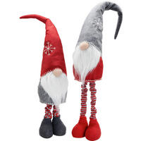 PALČEK - rdeča/temno siva, Trend, kamen/kovina (18/112/17cm) - X-Mas