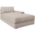 BIGSOFA Cord Beige  - Beige/Schwarz, MODERN, Kunststoff/Textil (117/93/190cm) - Carryhome