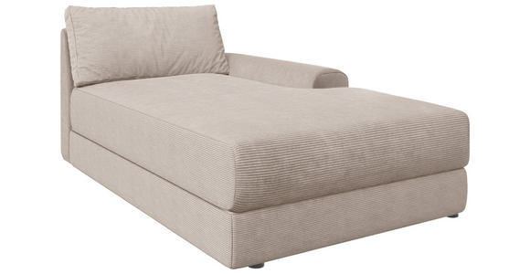 BIGSOFA Cord Beige  - Beige/Schwarz, MODERN, Kunststoff/Textil (117/93/190cm) - Carryhome