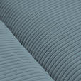 BIGSOFA in Cord Blaugrau  - Blaugrau/Schwarz, Design, Kunststoff/Textil (260/90/140cm) - Ambia Home