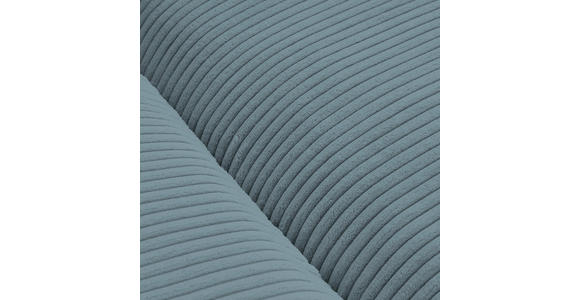 BIGSOFA in Cord Blaugrau  - Blaugrau/Schwarz, Design, Kunststoff/Textil (260/90/140cm) - Ambia Home