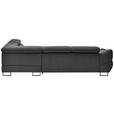 ECKSOFA in Webstoff Dunkelgrau  - Dunkelgrau/Schwarz, Design, Textil/Metall (280/235cm) - Hom`in