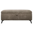 BETTBANK 145/45/50 cm   - Schwarz/Braun, Trend, Holz/Textil (145/45/50cm) - Esposa
